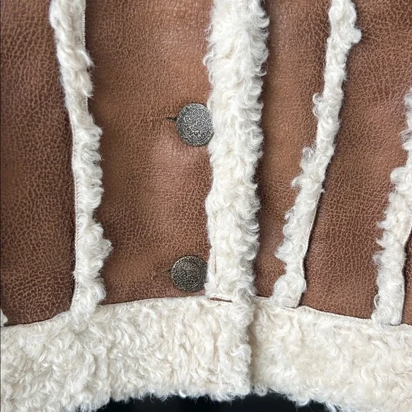 Desigual Daniela Sherpa Lined Denim & Faux Suede Patchwork Jacket EU Size 36 NWT - Picture 7 of 16